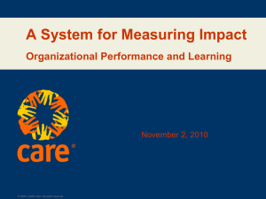A System for Measuring Impact Organizational Performance and Learning November 2, 2010 ®