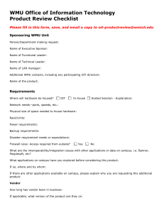 WMU Office of Information Technology Product Review Checklist
