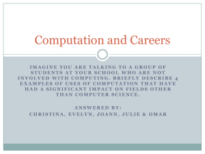 Computation and Careers