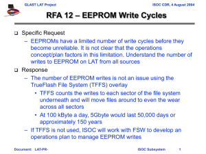 – EEPROM Write Cycles RFA 12