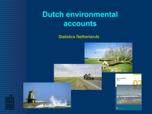 Dutch environmental accounts Statistics Netherlands
