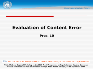 Evaluation of Content Error Pres. 10