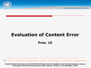 Evaluation of Content Error Pres. 10
