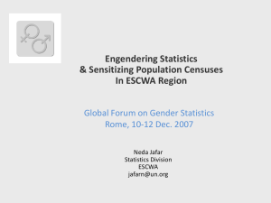 Engendering Statistics &amp; Sensitizing Population Censuses In ESCWA Region