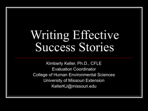 Writing Effective Success Stories