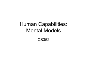 Human Capabilities: Mental Models CS352