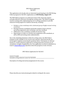 SWS Fellows Application Fall 2015