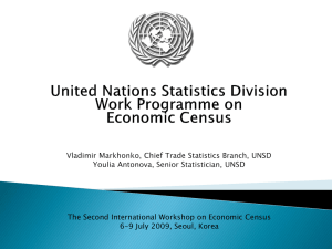 The Second International Workshop on Economic Census