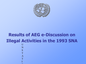 Results of AEG e-Discussion on Illegal Activities in the 1993 SNA U N