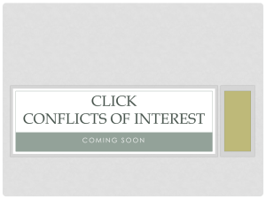 CLICK CONFLICTS OF INTEREST