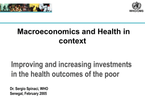 Improving and increasing investments in the health outcomes of the poor context