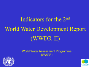 Indicators for the 2 World Water Development Report (WWDR-II) nd