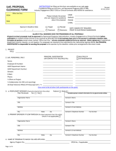 UofL PROPOSAL CLEARANCE FORM
