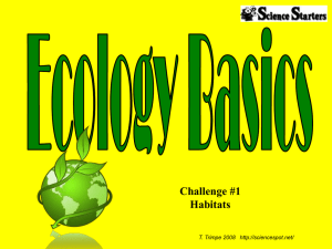 Challenge #1 Habitats T. Trimpe 2008