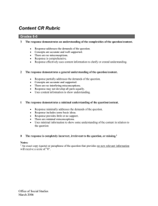 Content CR Rubric Grades 6-8