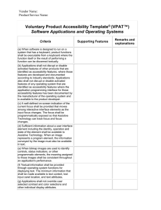VPAT for Software Accessibility: WCAG Compliance