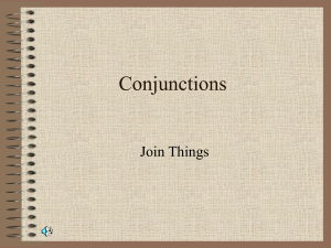 Conjunctions Join Things