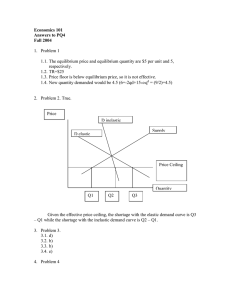 Economics 101 Answers to PQ4 Fall 2004