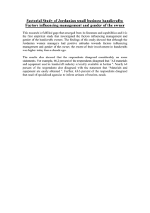 Sectorial Study of Jordanian small business handicrafts: