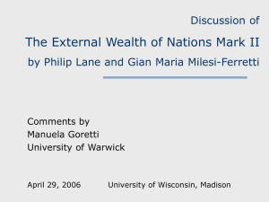 The External Wealth of Nations Mark II Discussion of Comments by
