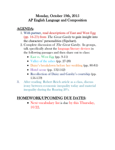 Monday, October 19th, 2015 AP English Language and Composition  AGENDA:
