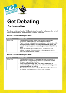 Get Debating Curriculum links