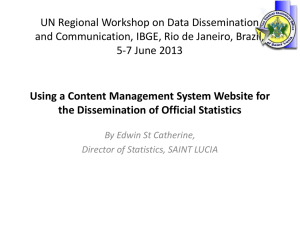 UN Regional Workshop on Data Dissemination 5-7 June 2013