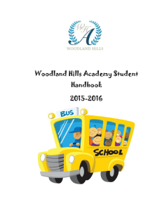Woodland Hills Academy Student Handbook 2015-2016