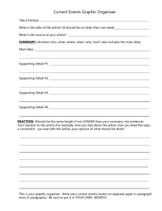 Current Events Graphic Organizer Template
