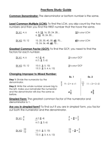 Fractions Study Guide