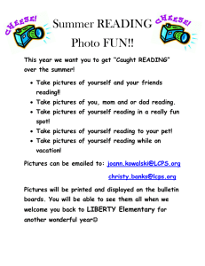 Summer READING Photo FUN!!