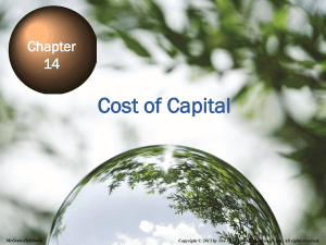Cost of Capital Chapter 14 14-1