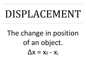 Physics Definitions: Displacement, Velocity, Acceleration, Kinematics