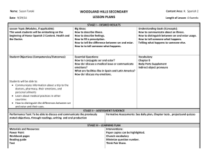 WOODLAND HILLS SECONDARY LESSON PLANS