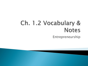 Entrepreneurship