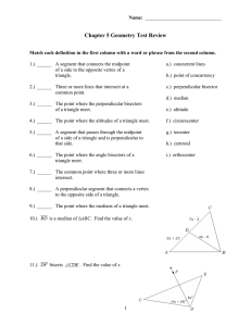 Chapter 5 Geometry Test Review