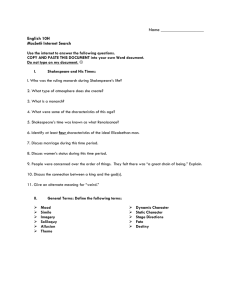 Name ___________________ English 10H  Macbeth