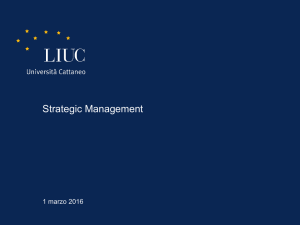 Strategic Management 1 marzo 2016 1