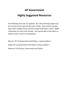 AP Government Highly Suggested Resources