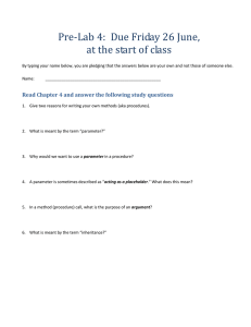 Pre-Lab 4:  Due Friday 26 June,