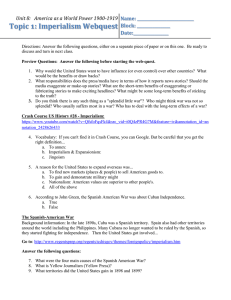 Imperialism Webquest: America as a World Power