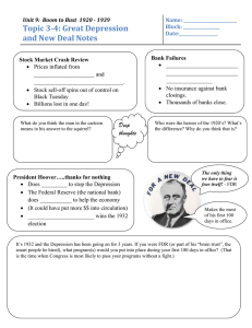 Topic 3-4: Great Depression and New Deal Notes