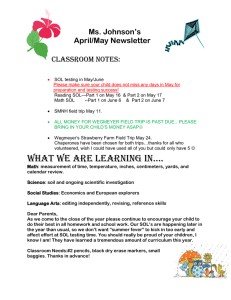 Ms. Johnson’s April/May Newsletter