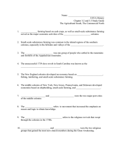 Name: _______________________________ USVA History Chapter 3.2 and 3.3 Study Guide