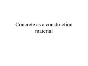 Concrete as a construction material