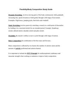 Flexibility/Body Composition Study Guide
