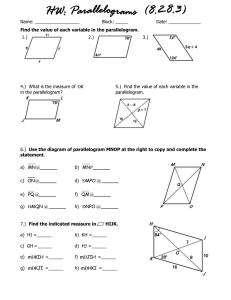 Parallelogram Properties Worksheet: Geometry Problems