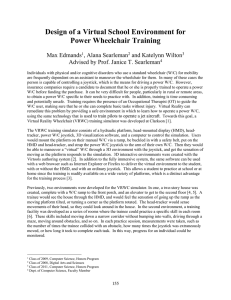 Design of a Virtual School Environment for Power Wheelchair Training  Max Edmands