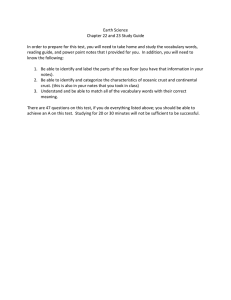 Earth Science Study Guide: Chapters 22 & 23