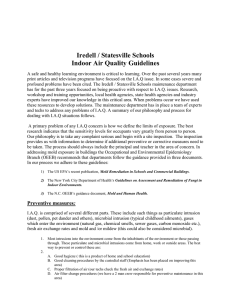 Iredell / Statesville Schools Indoor Air Quality Guidelines
